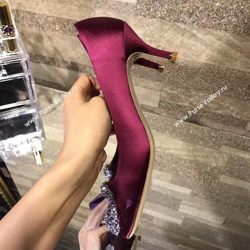 Manolo Blahnik MB purple heels shoes 4247