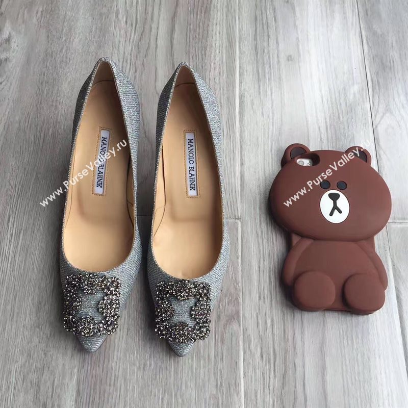 Manolo Blahnik MB gray heels shoes 4249