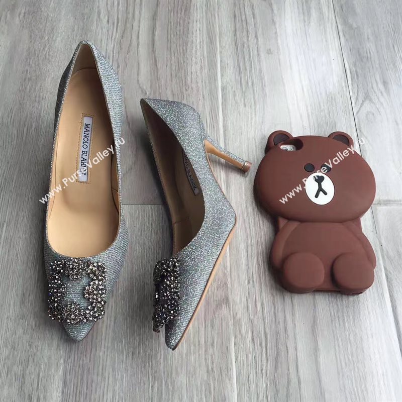 Manolo Blahnik MB gray heels shoes 4249