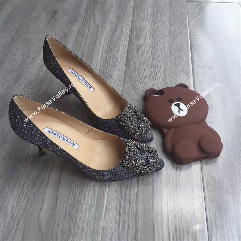 Manolo Blahnik MB gray heels shoes 4250