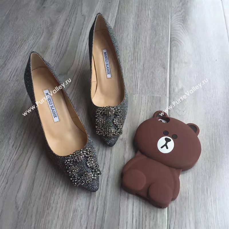 Manolo Blahnik MB gray heels shoes 4250