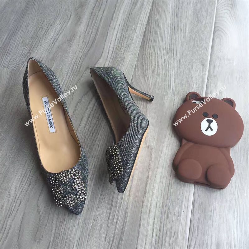 Manolo Blahnik MB gray heels shoes 4250