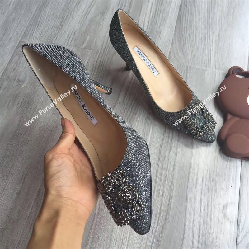 Manolo Blahnik MB gray heels shoes 4250