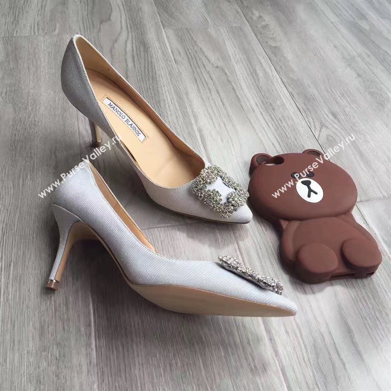 Manolo Blahnik MB heels gray light shoes 4251