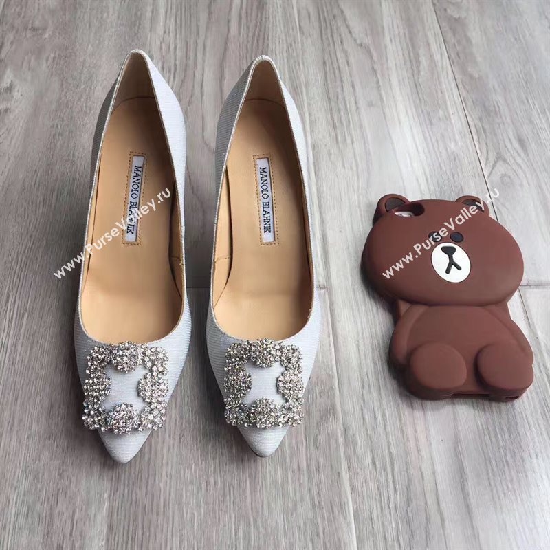 Manolo Blahnik MB heels gray light shoes 4251