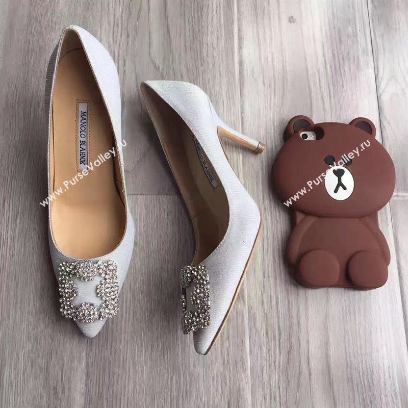 Manolo Blahnik MB heels gray light shoes 4251