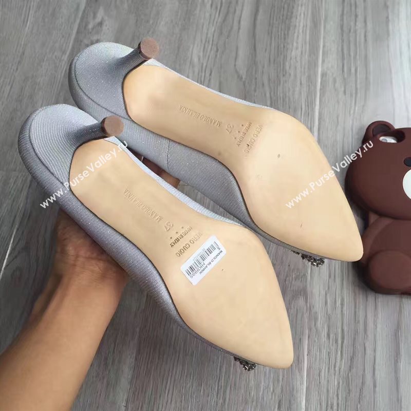 Manolo Blahnik MB heels gray light shoes 4251