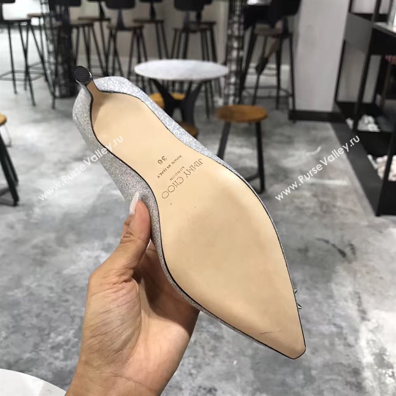 Jimmy Choo JC heels gray light shoes 4254