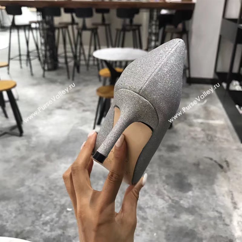 Jimmy Choo JC heels gray light shoes 4254