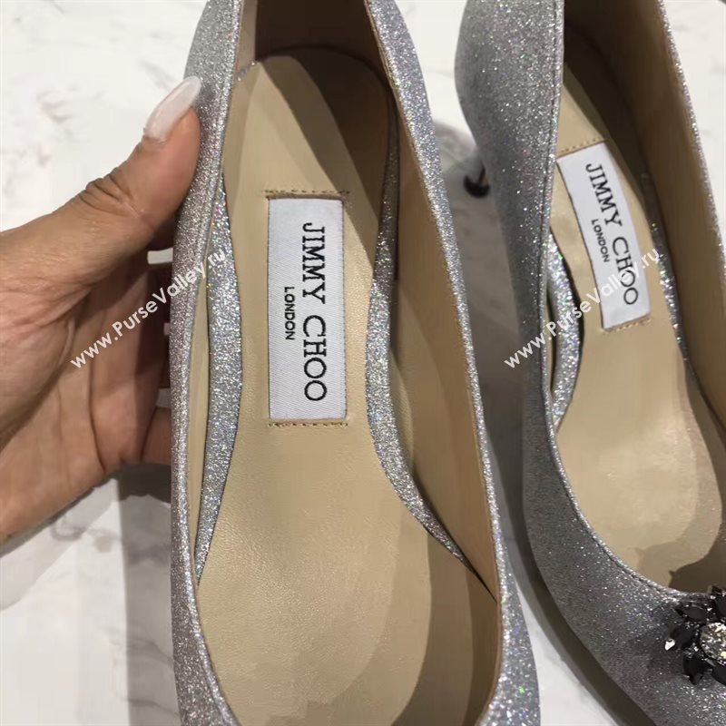 Jimmy Choo JC heels gray light shoes 4254