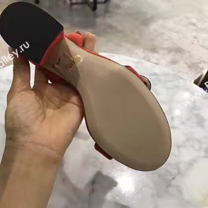 Gucci heels sandals orange suede Shoes 4256