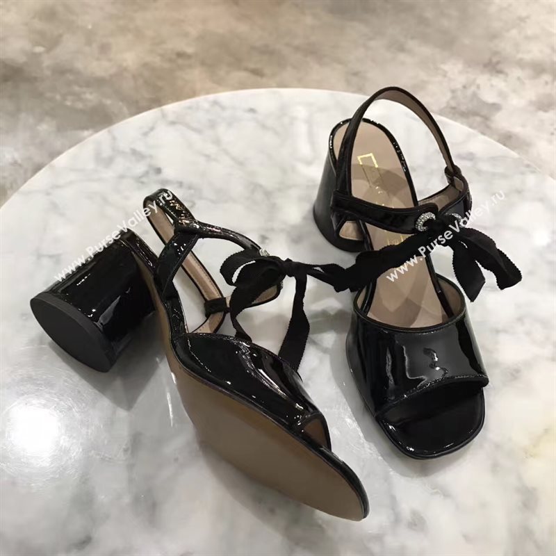 Marcby Marc Jacob heels sandals black paint shoes 4259