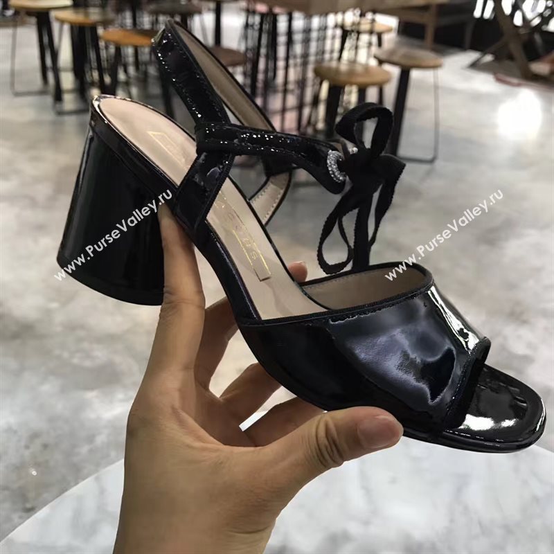 Marcby Marc Jacob heels sandals black paint shoes 4259