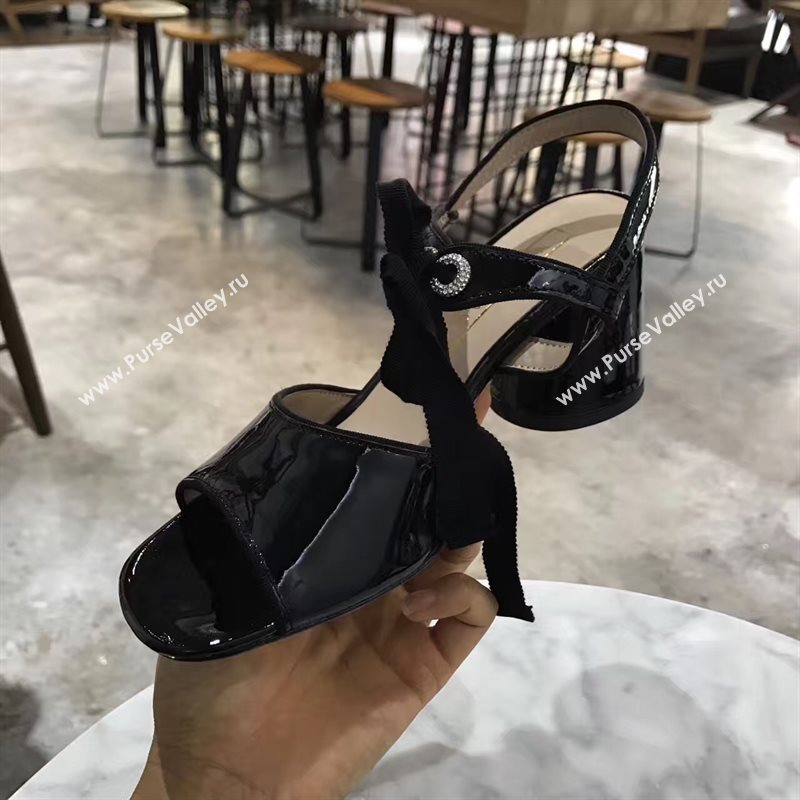 Marcby Marc Jacob heels sandals black paint shoes 4259