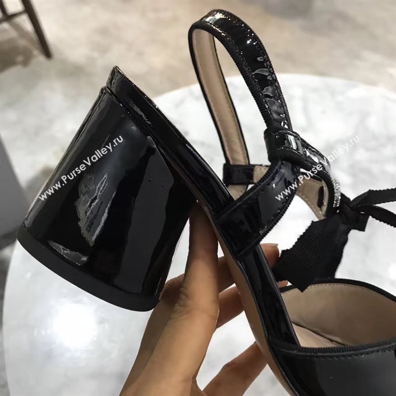 Marcby Marc Jacob heels sandals black paint shoes 4259