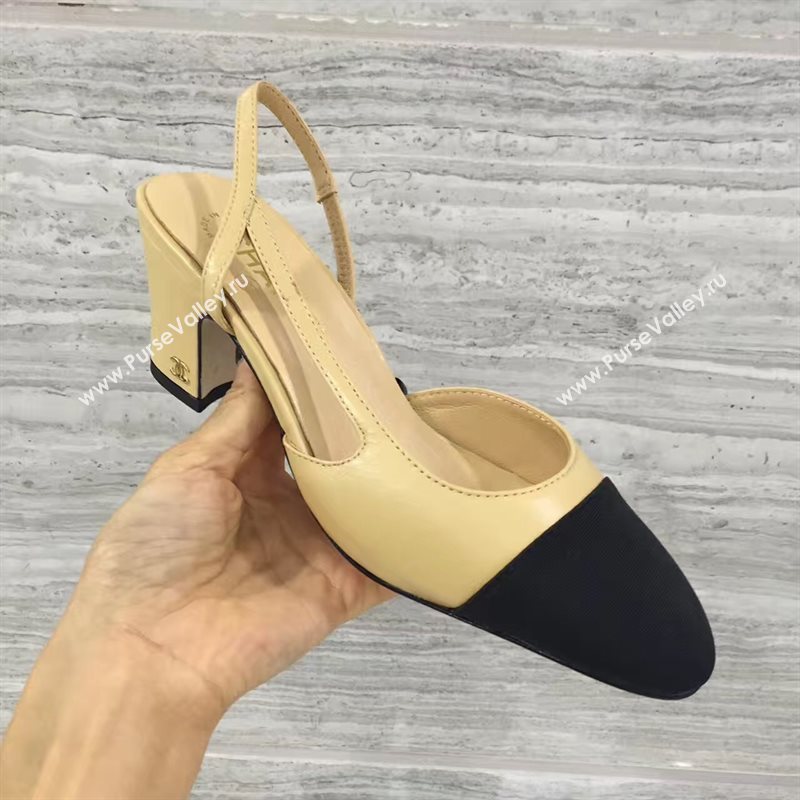 Chanel heels tan black v Shoes 4262