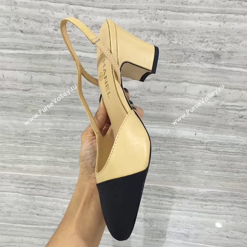 Chanel heels tan black v Shoes 4262