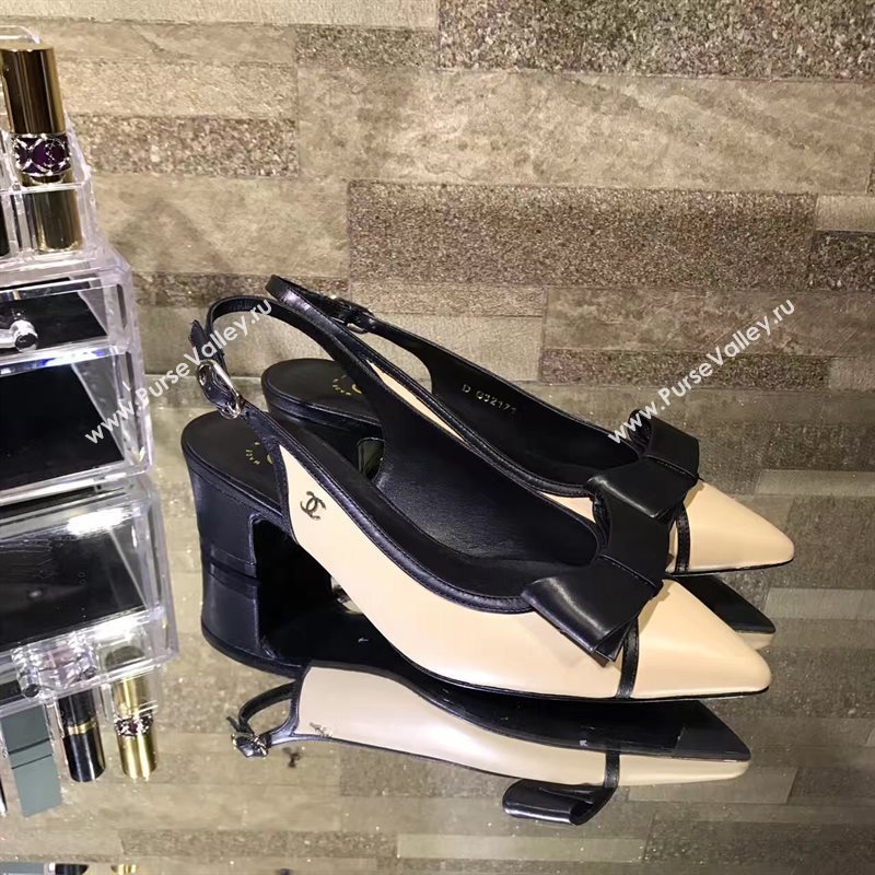 Chanel heels light tan black v Shoes 4263