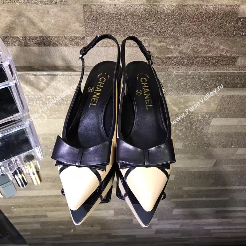 Chanel heels light tan black v Shoes 4263