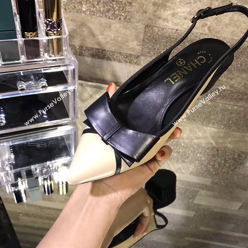 Chanel heels light tan black v Shoes 4263