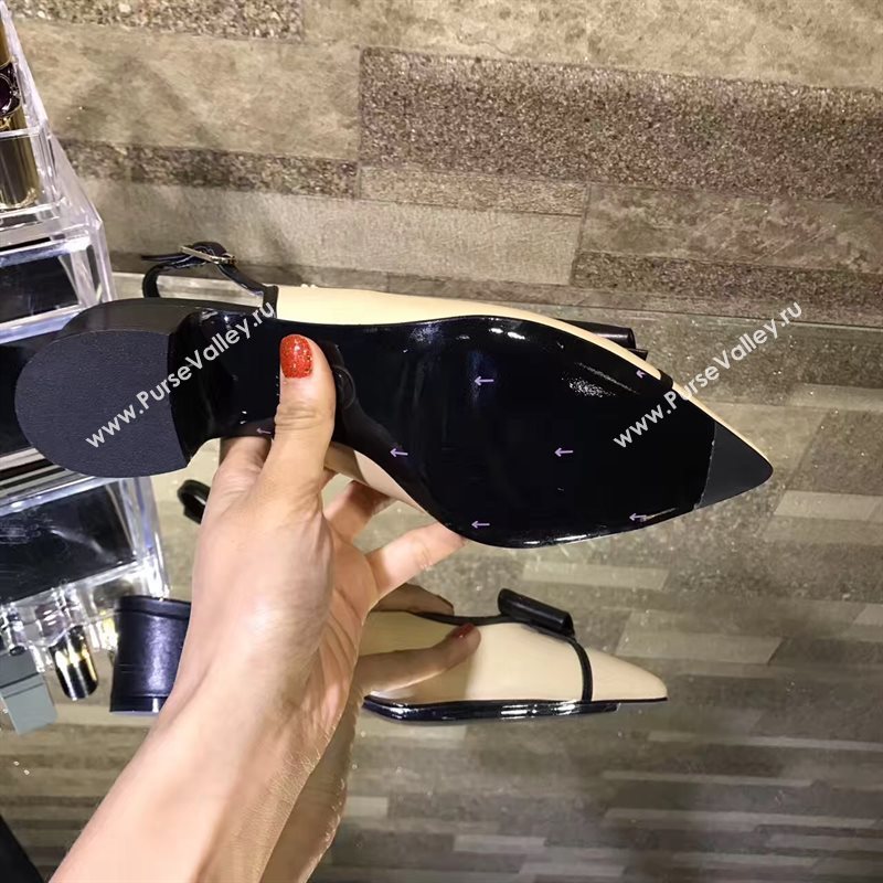 Chanel heels light tan black v Shoes 4263