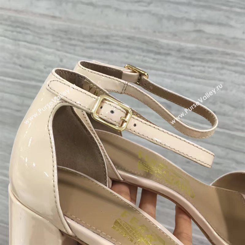 Ferragamo heels nude sandals shoes 4265