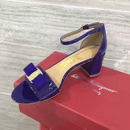 Ferragamo heels sandals navy paint shoes 4269