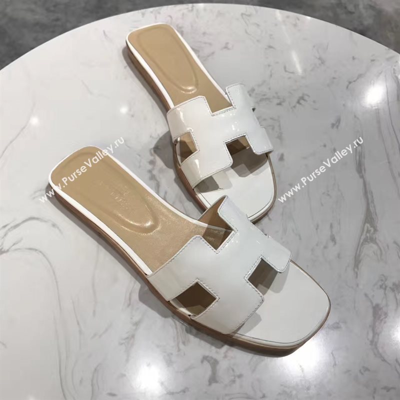 Hermes paint white sandals shoes 4273