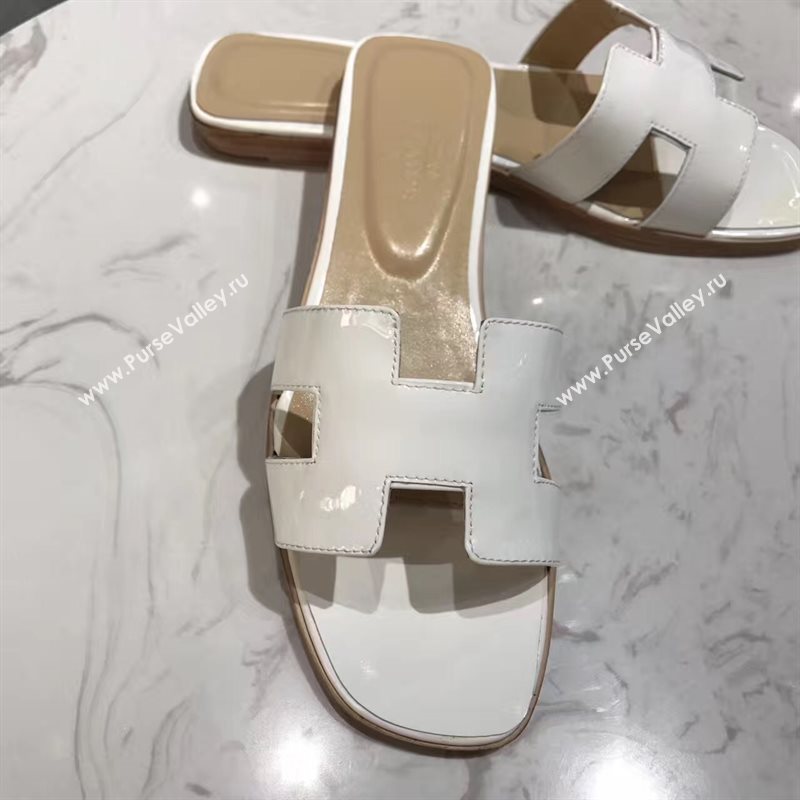 Hermes paint white sandals shoes 4273