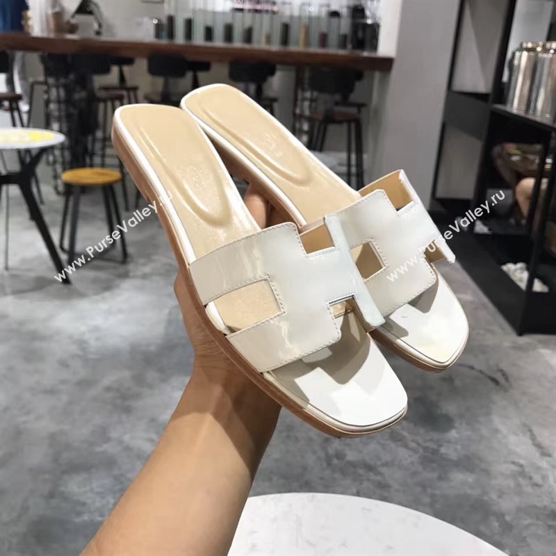 Hermes paint white sandals shoes 4273