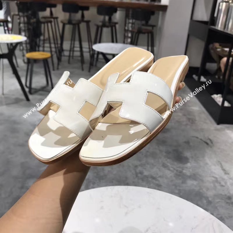 Hermes paint white sandals shoes 4273