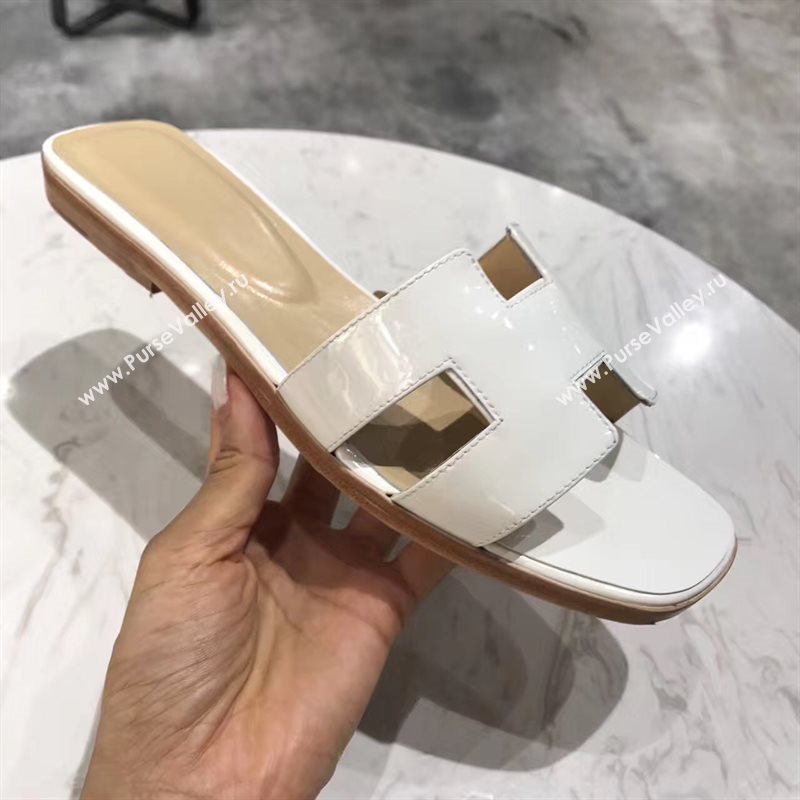 Hermes paint white sandals shoes 4273