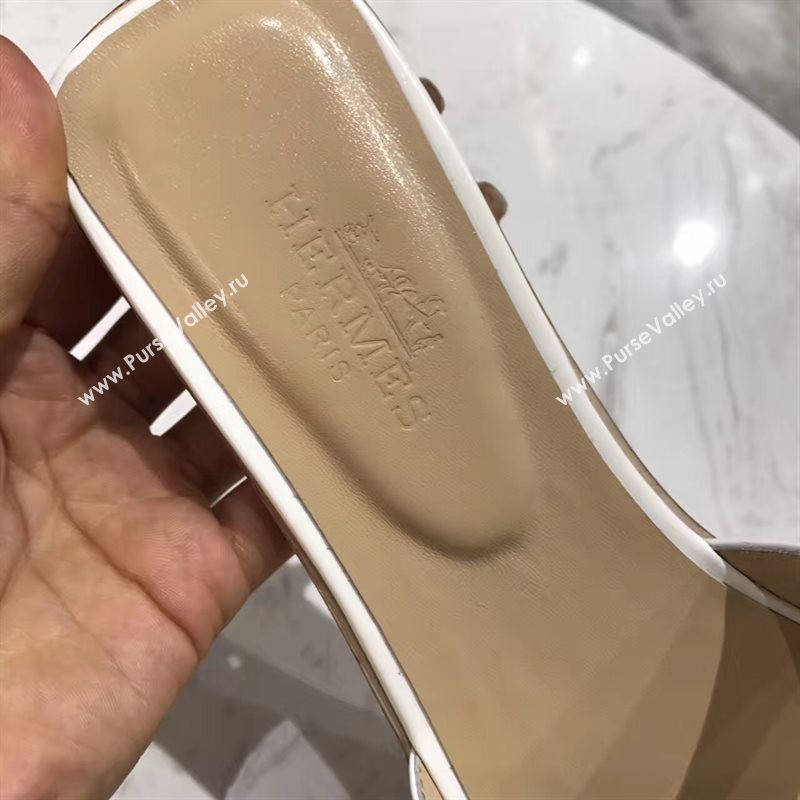 Hermes paint white sandals shoes 4273