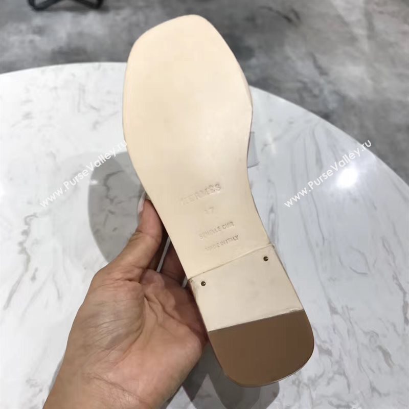 Hermes paint white sandals shoes 4273