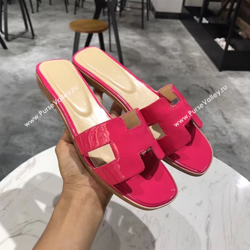 Hermes paint sandals red rose shoes 4278