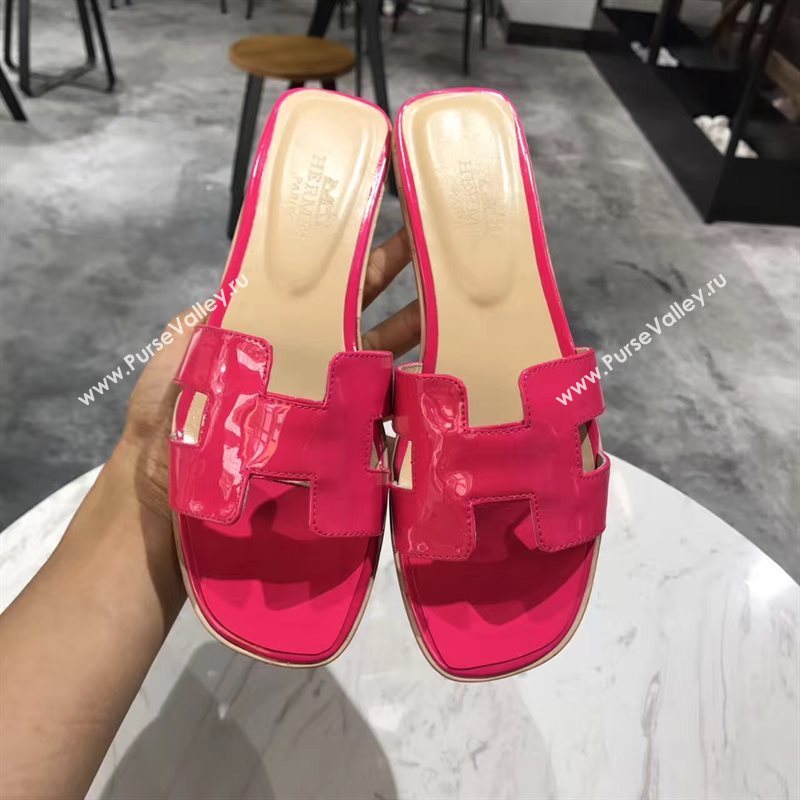 Hermes paint sandals red rose shoes 4278