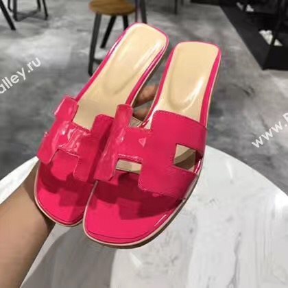 Hermes paint sandals red rose shoes 4278