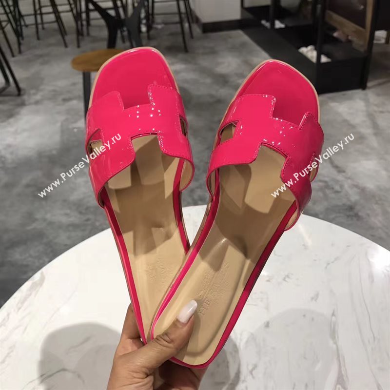 Hermes paint sandals red rose shoes 4278