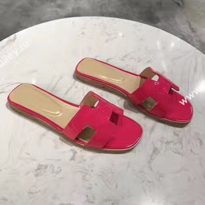 Hermes paint sandals red rose shoes 4278
