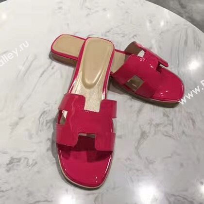 Hermes paint sandals red rose shoes 4278