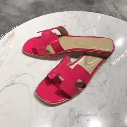 Hermes paint sandals red rose shoes 4278