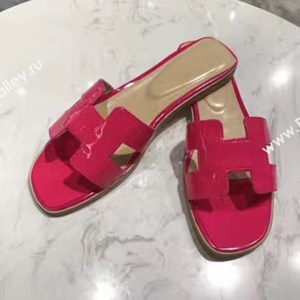 Hermes paint sandals red rose shoes 4278