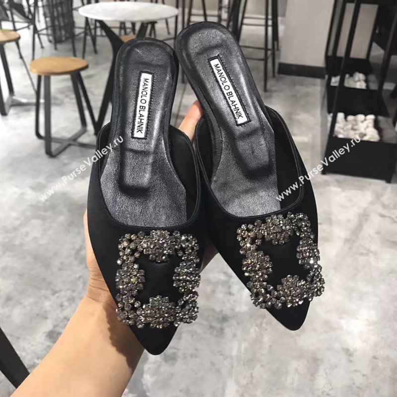 Manolo Blahnik MB black sandals shoes 4281