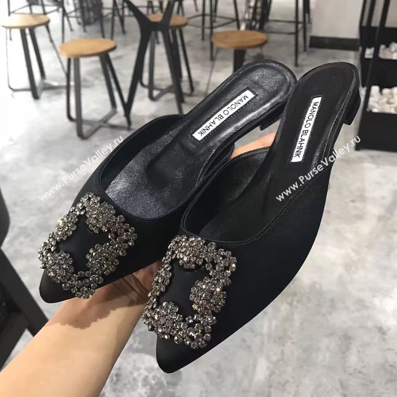 Manolo Blahnik MB black sandals shoes 4281