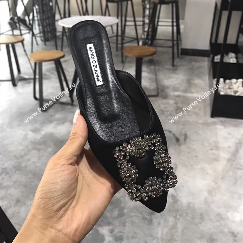 Manolo Blahnik MB black sandals shoes 4281