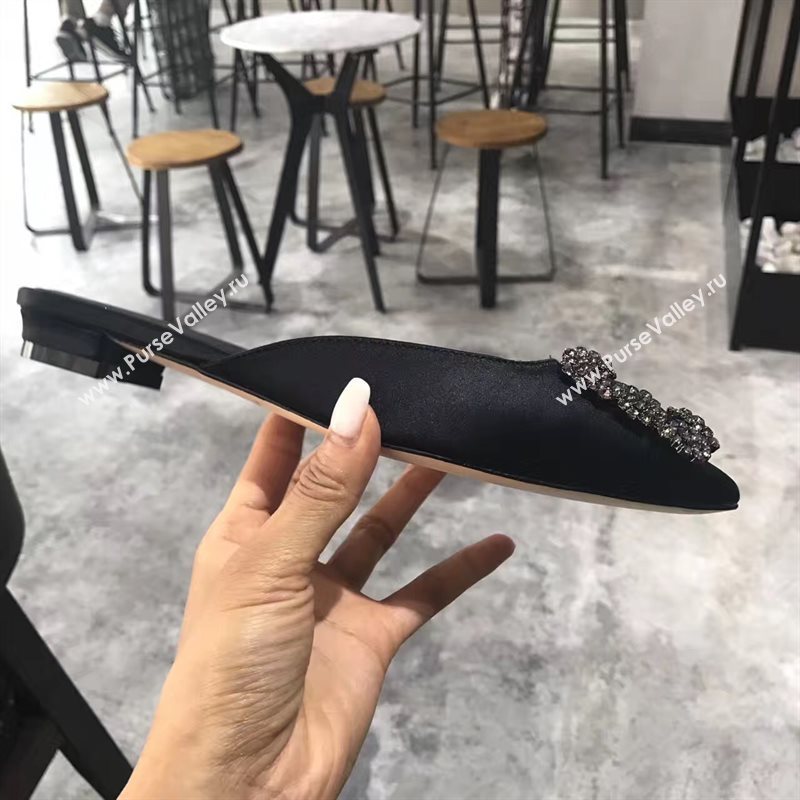 Manolo Blahnik MB black sandals shoes 4281