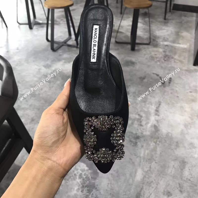 Manolo Blahnik MB black sandals shoes 4281