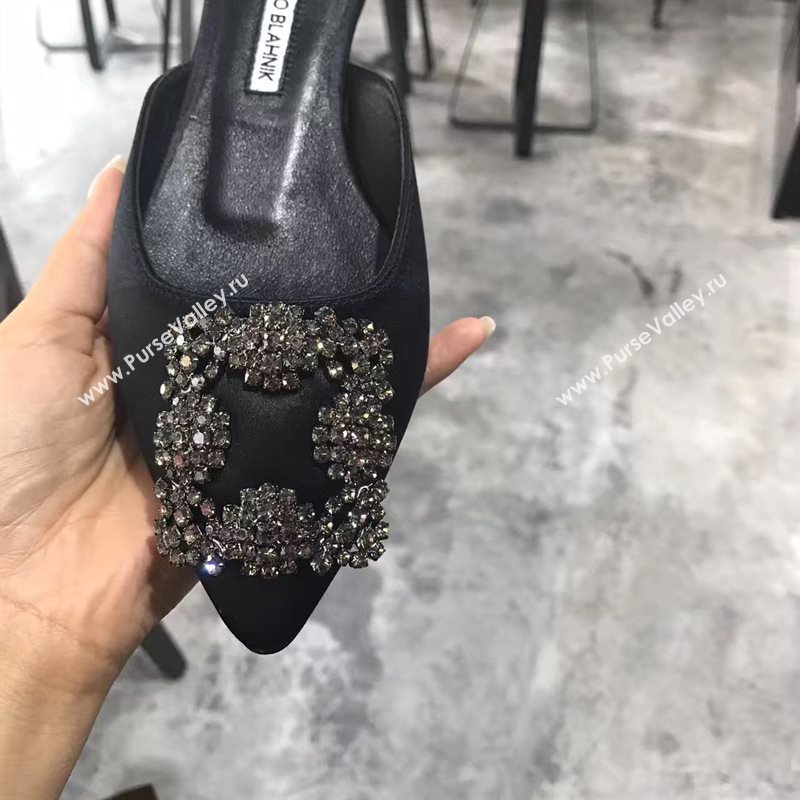 Manolo Blahnik MB black sandals shoes 4281