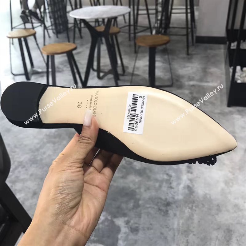 Manolo Blahnik MB black sandals shoes 4281