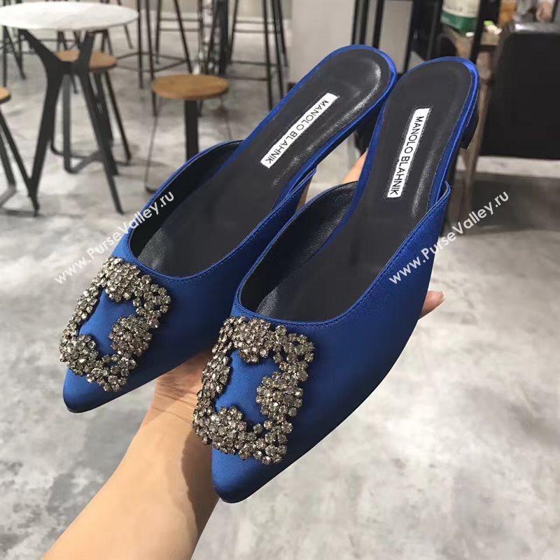 Manolo Blahnik MB blue sandals shoes 4282